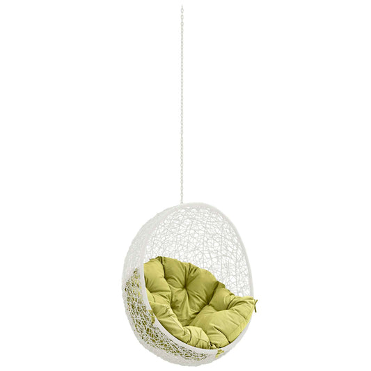 Shell Alfresco Swing Chair w/o Stand, White & Peridot