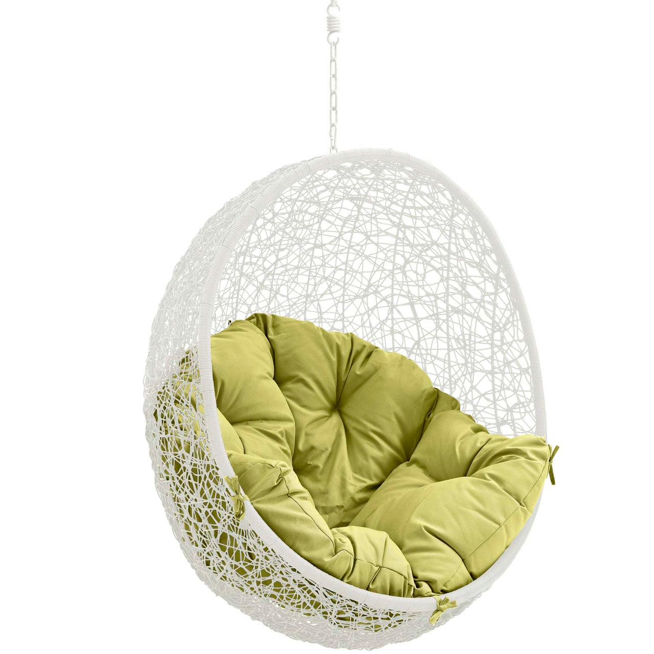 Shell Alfresco Swing Chair w/o Stand, White & Peridot