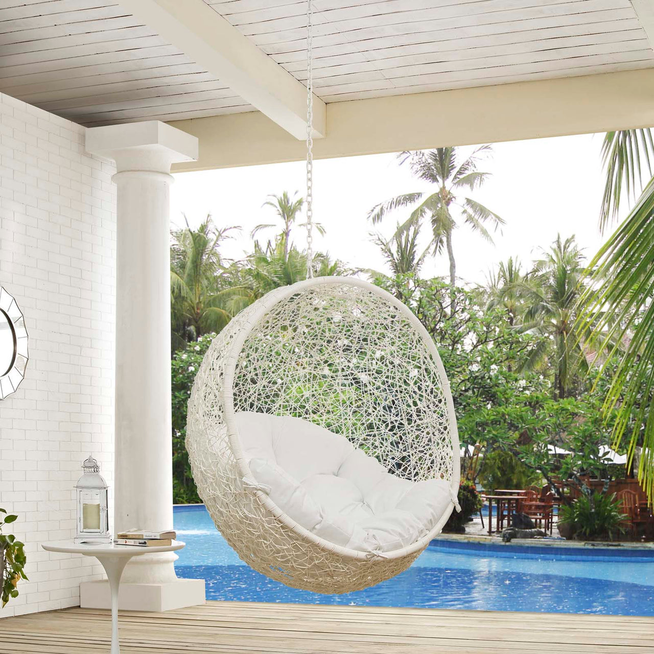 Shell Alfresco Swing Chair w/o Stand, White