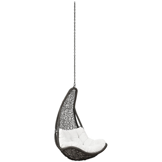 Abate Outdoor Patio Swing Chair Without Stand, Gray & White