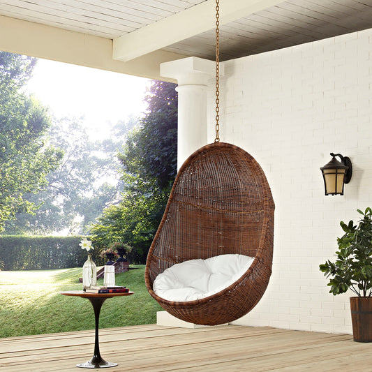 Alquessa Swing Chair w/o Stand, Coffee & White