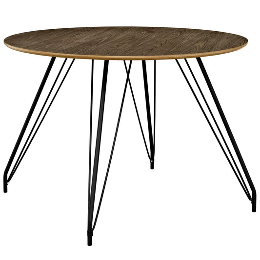 Calyssa Round Dining Table, Walnut