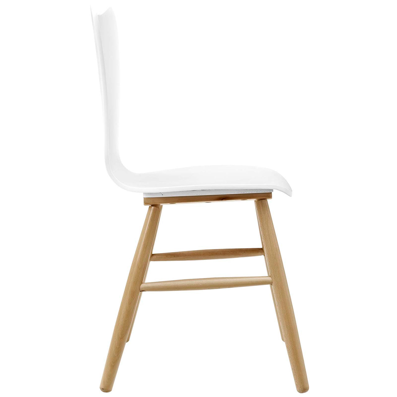 Streamline Contour Dining Chair, White