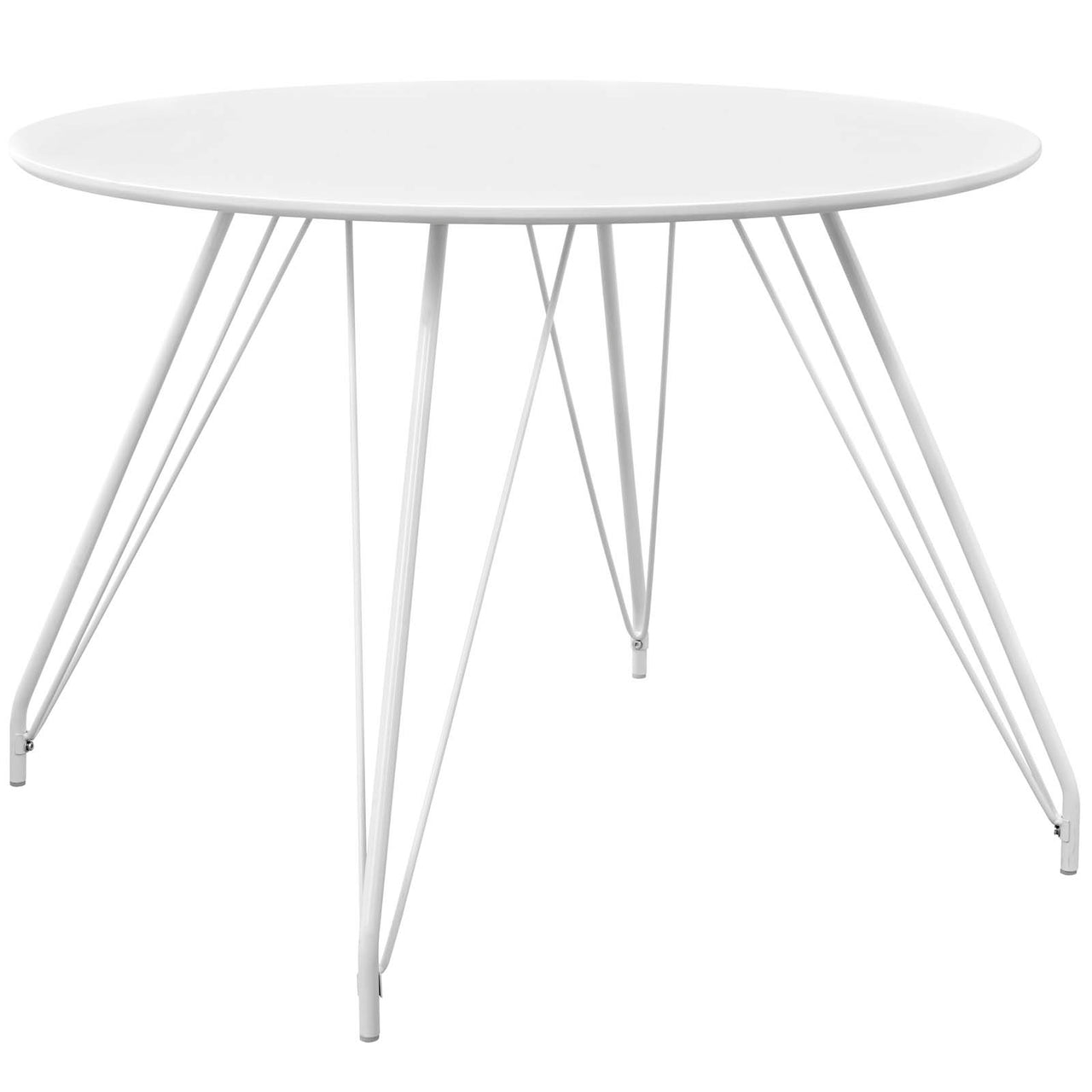 Calyssa Round Dining Table, White