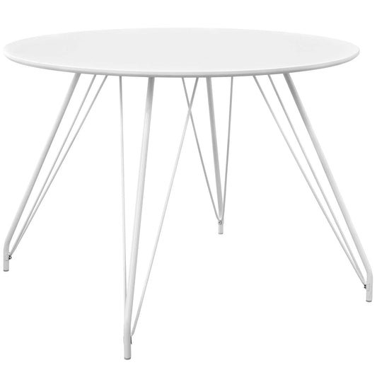 Calyssa Round Dining Table, White