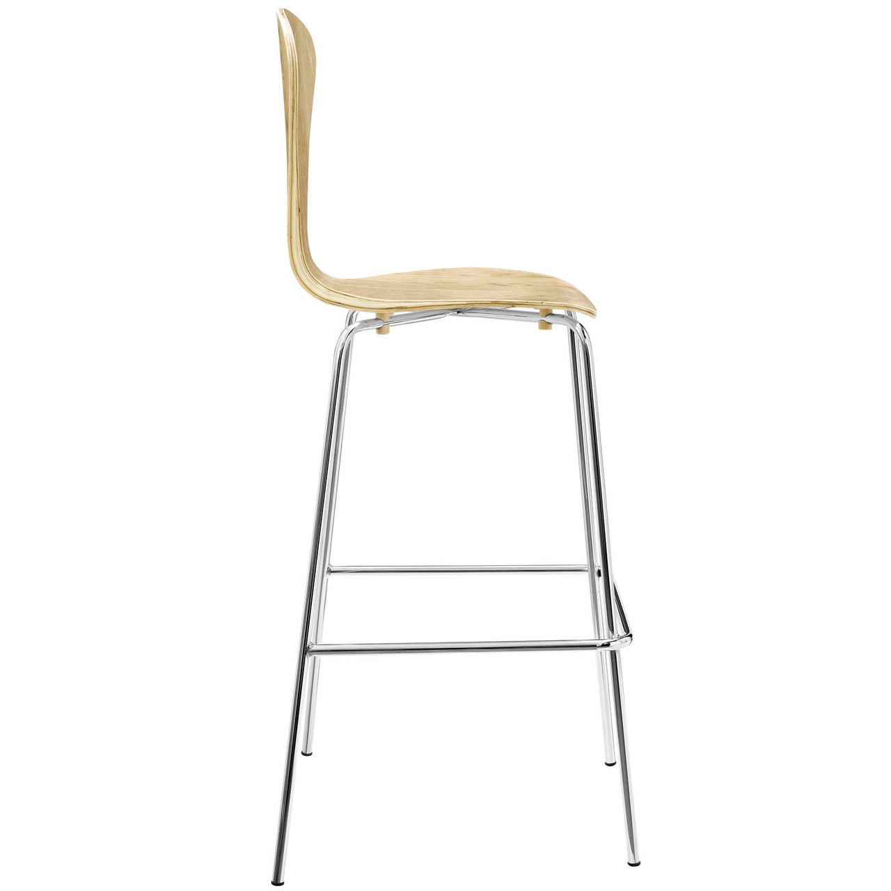 Condense Dining Bar Stool, Natural Wood