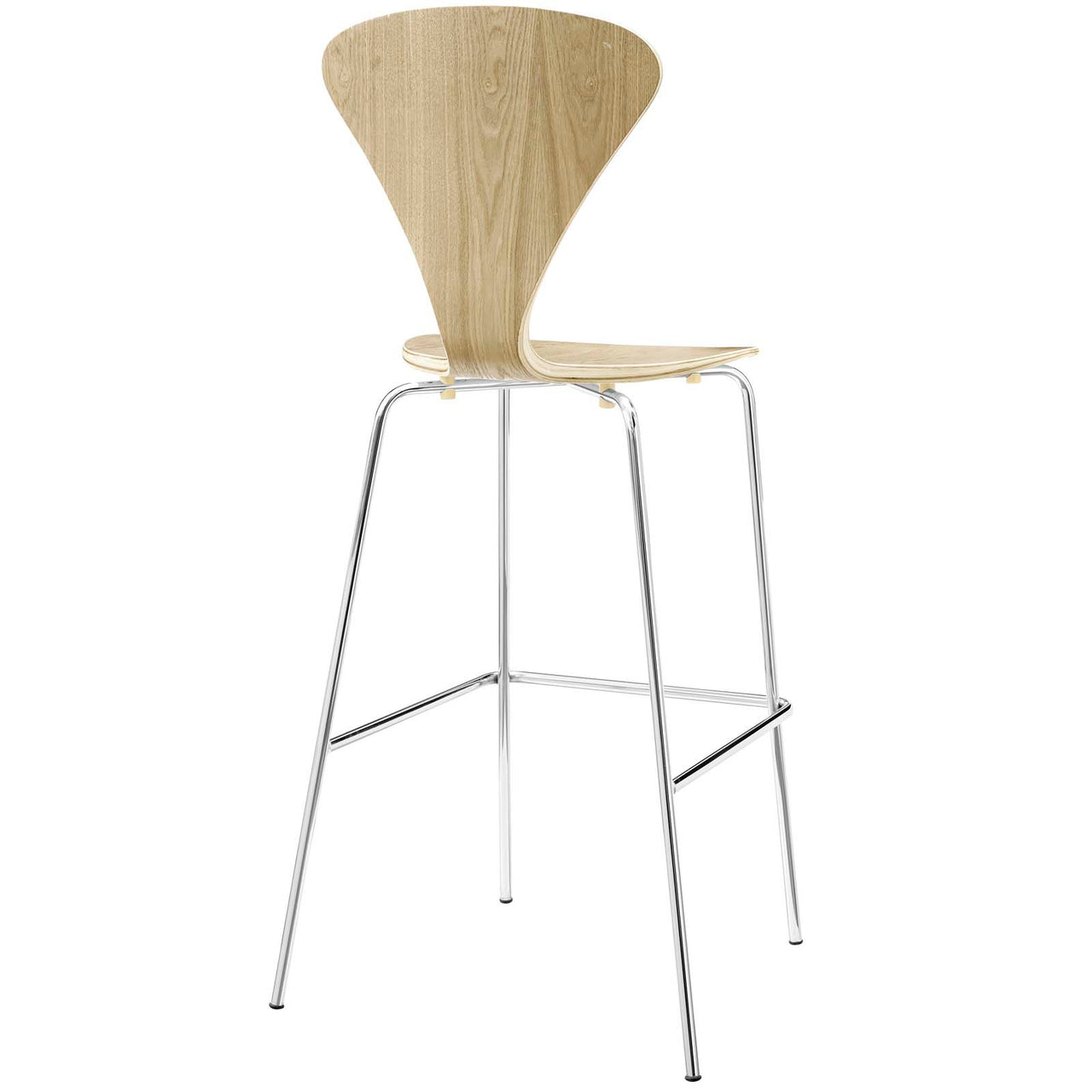 Condense Dining Bar Stool, Natural Wood