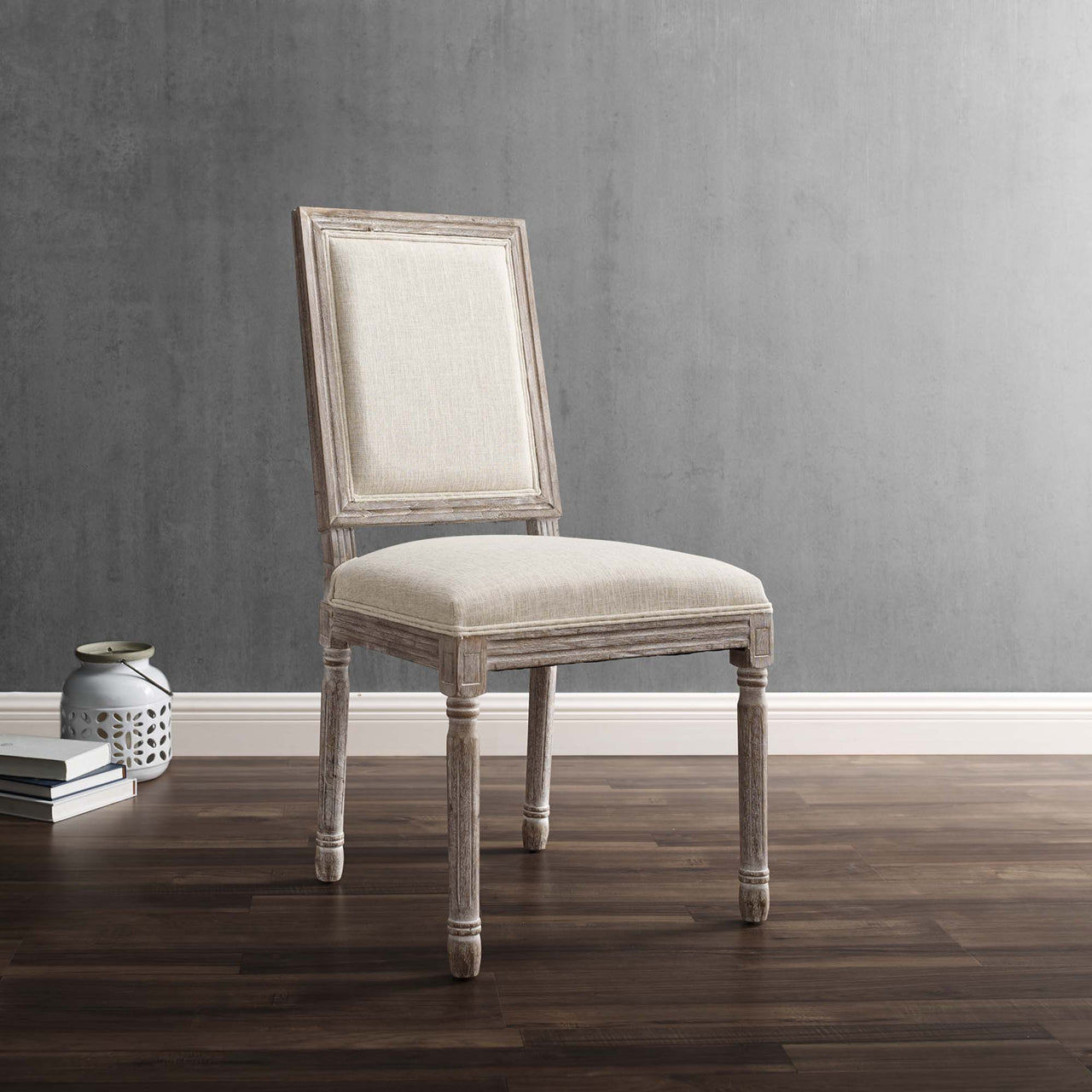 Corton Upholstered Side Chair, Beige