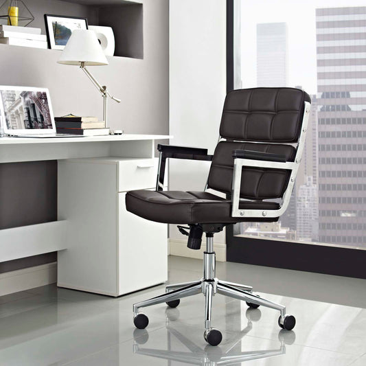Metropolitan Highback Eco-Leather Office Chair, Brown