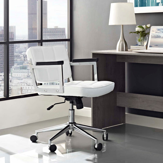 Metropolitan Mid Back Eco-Leather Office Chair, White