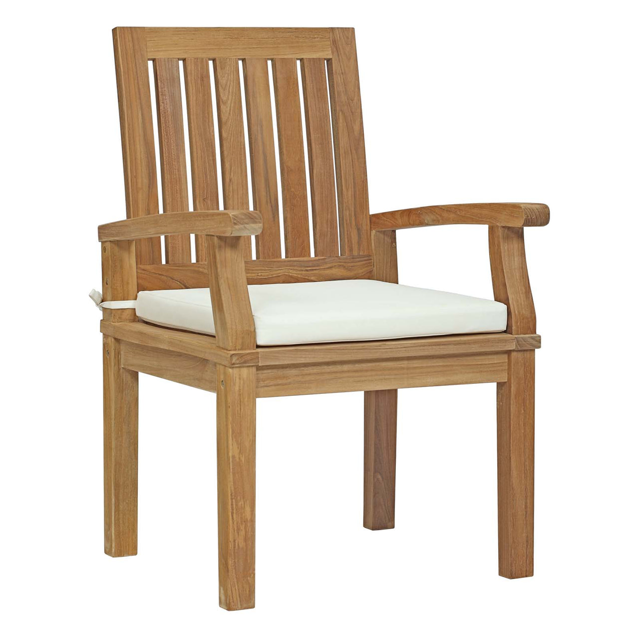 Shorehaven Alfresco Dining Chair, Natural Wood & White