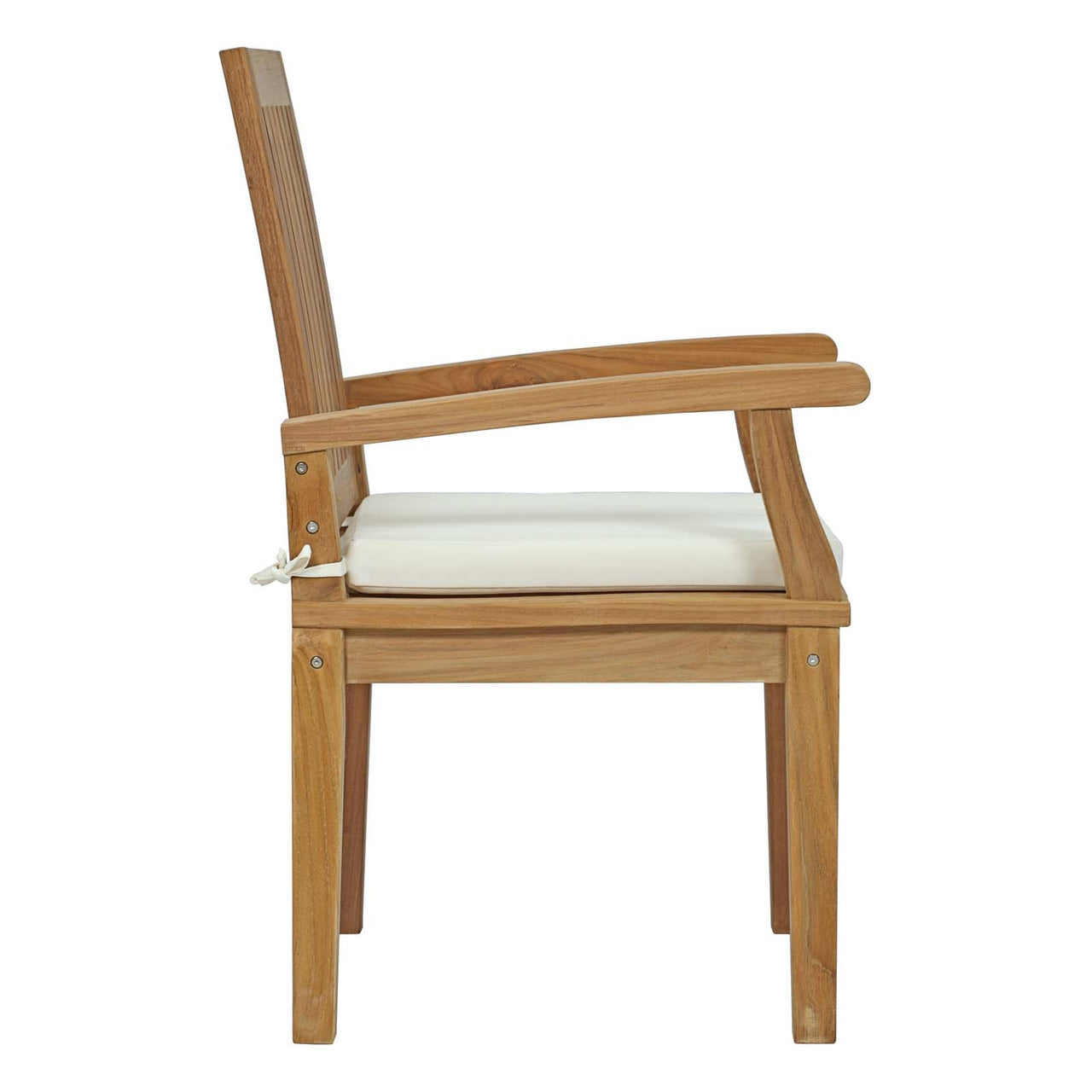Shorehaven Alfresco Dining Chair, Natural Wood & White