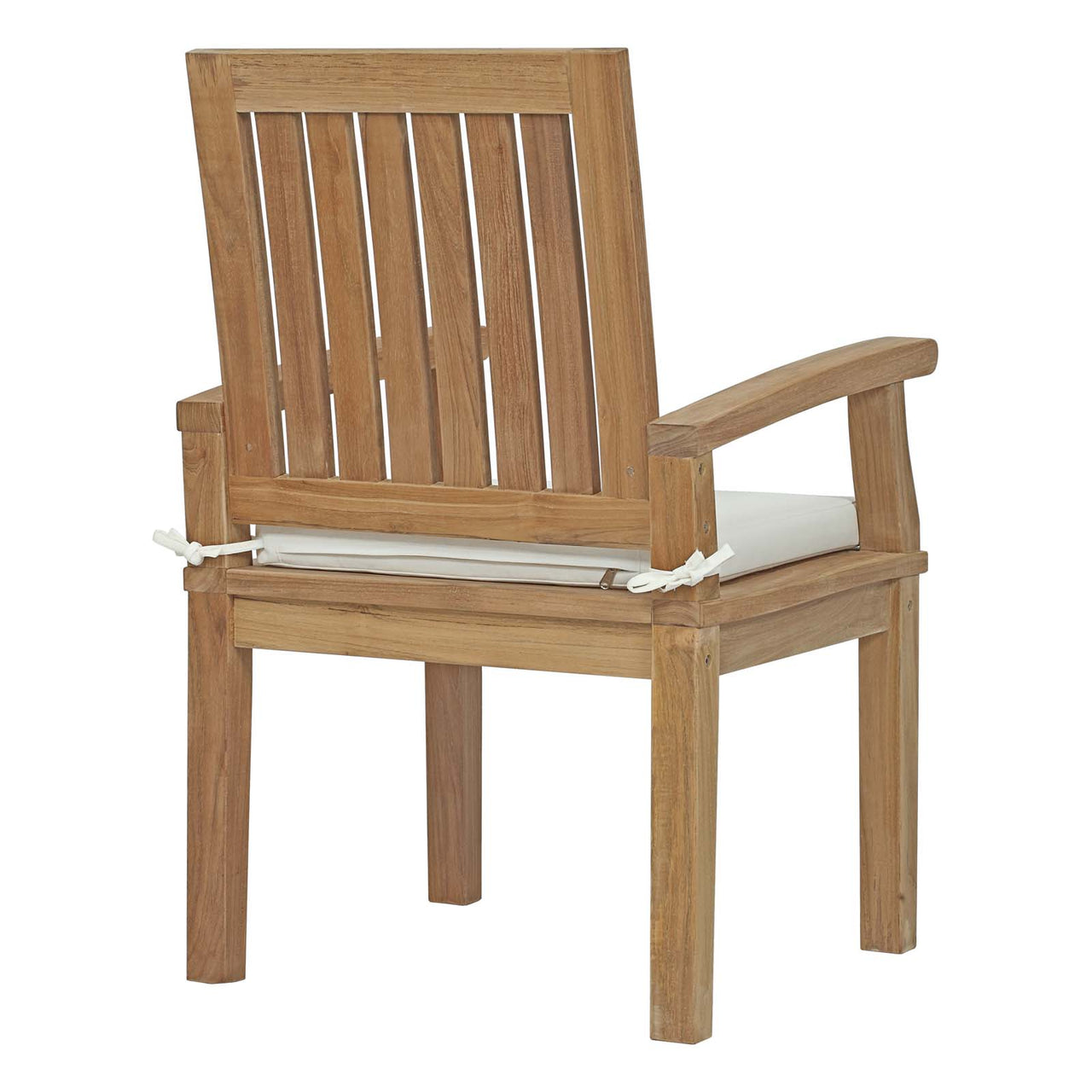 Shorehaven Alfresco Dining Chair, Natural Wood & White