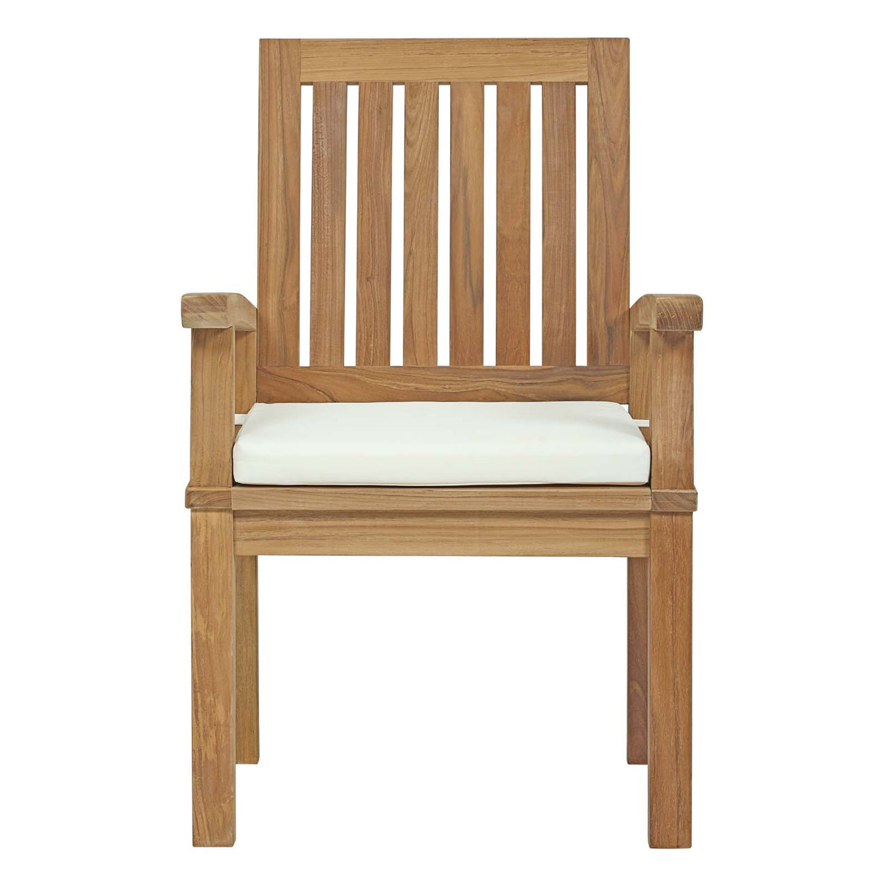 Shorehaven Alfresco Dining Chair, Natural Wood & White