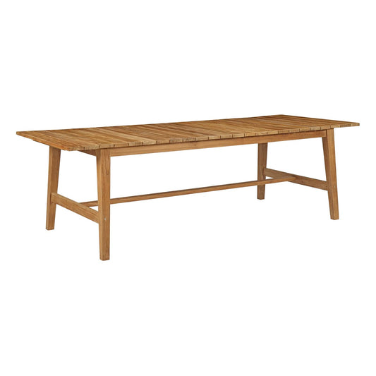Dorset Outdoor Patio Teak Dining Table, Natural Wood