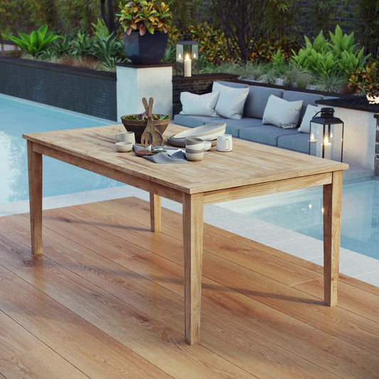 Shorehaven Alfresco Dining Table, Natural Wood