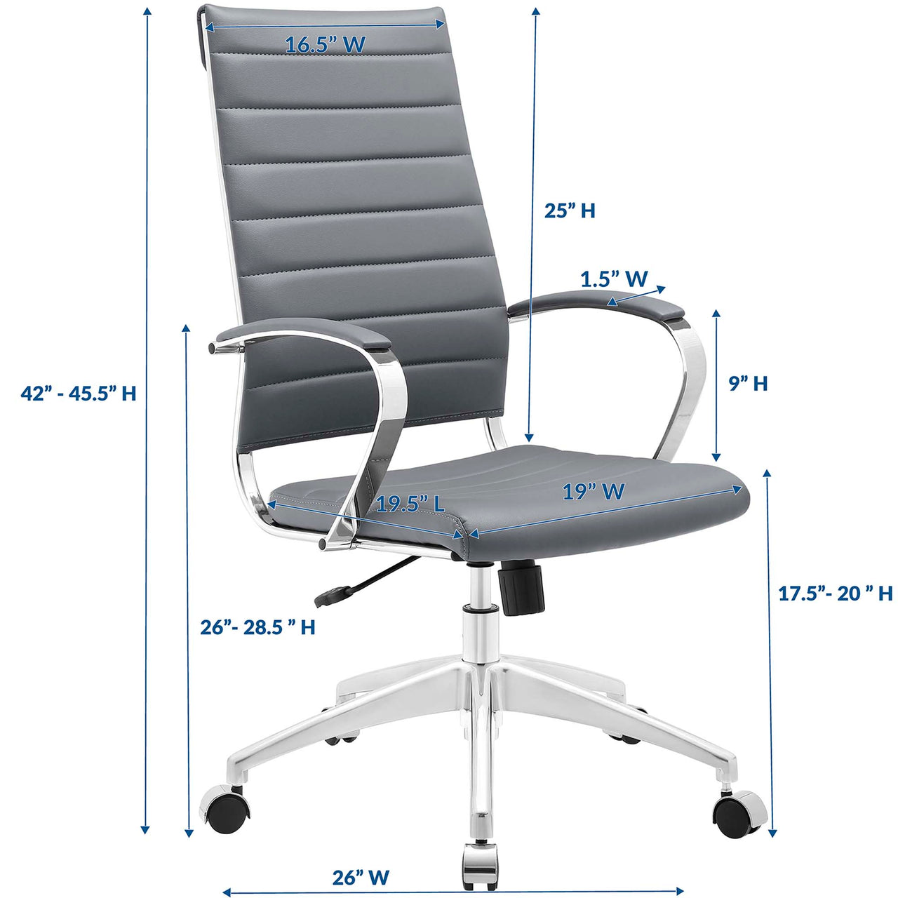 Office Flex Highback Office Chair, Gray