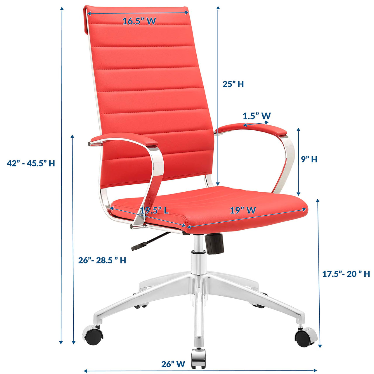 Office Flex Highback Office Chair, Red