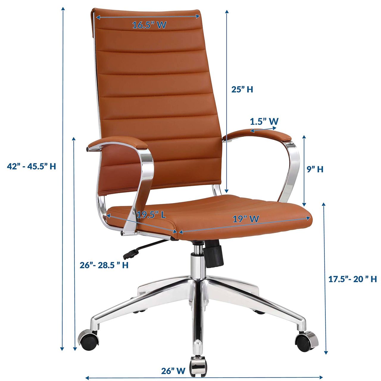 Office Flex Highback Office Chair, Terracotta