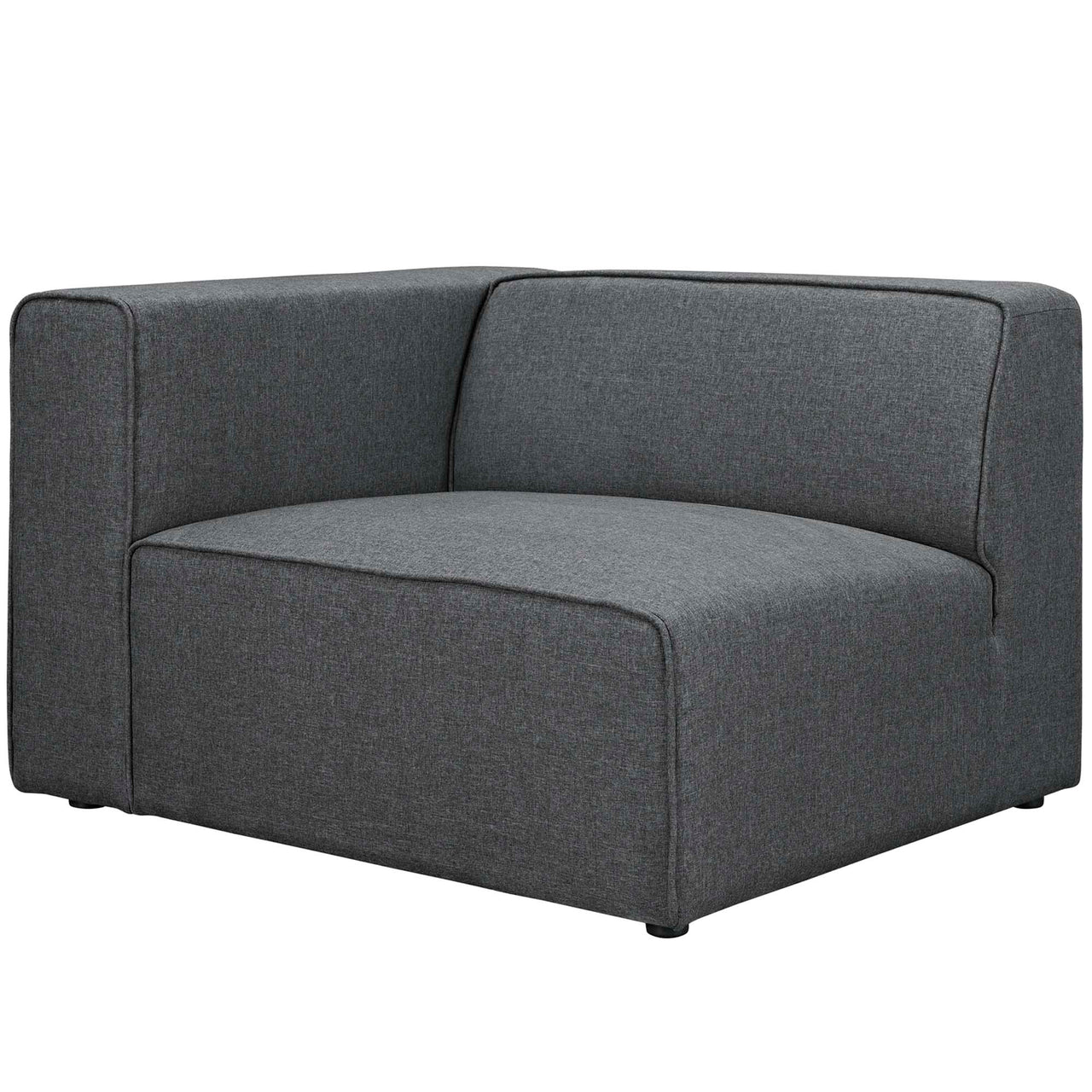 Coalesse Fabric Left-Facing Chair | Modular Sectional Component, Gray