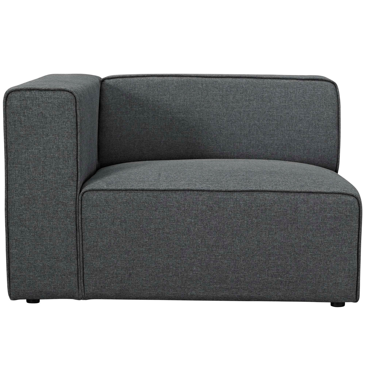 Coalesse Fabric Left-Facing Chair | Modular Sectional Component, Gray