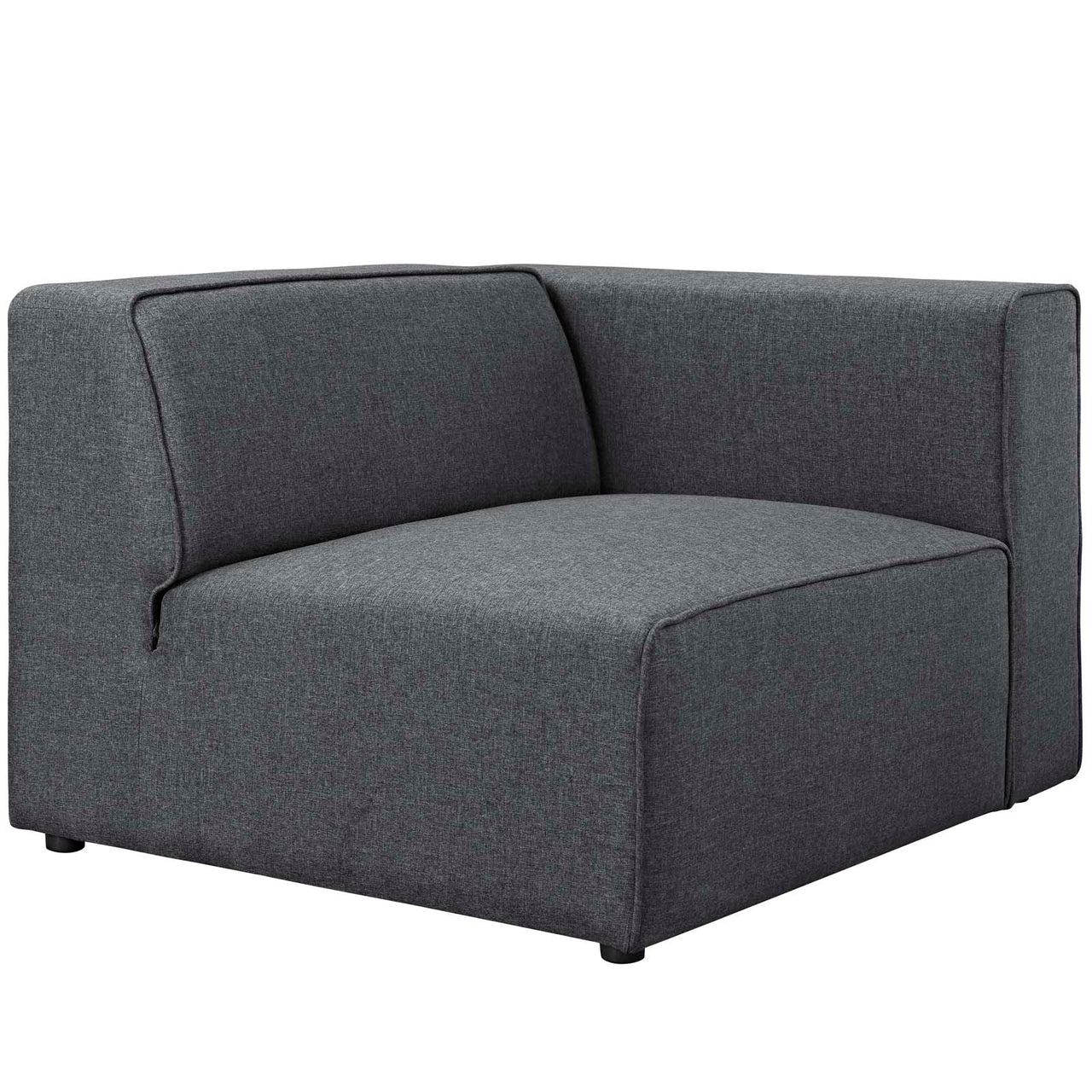 Coalesse Fabric Right-Facing Chair | Modular Sectional Component, Gray