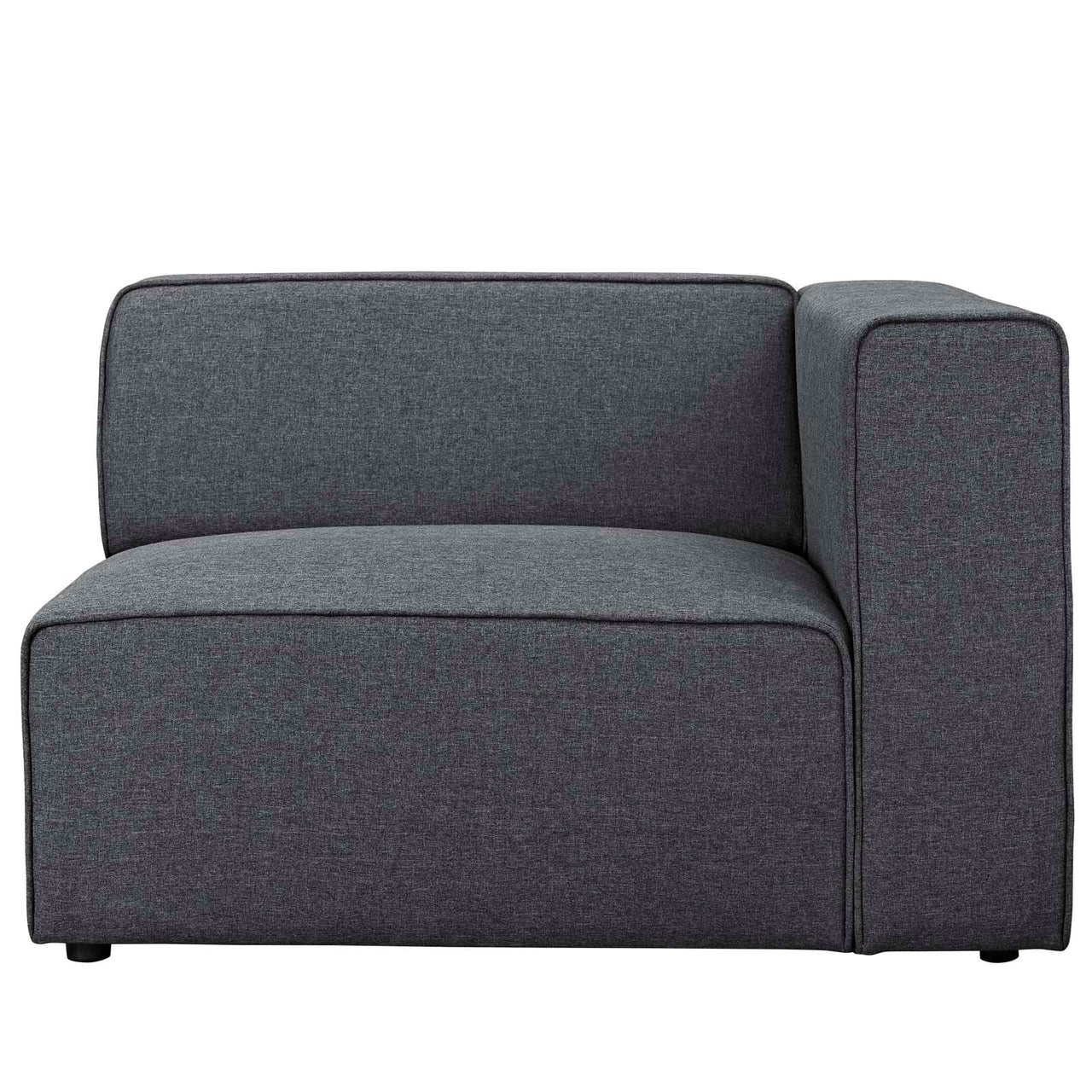 Coalesse Fabric Right-Facing Chair | Modular Sectional Component, Gray