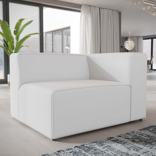 Coalesse Fabric Right-Facing Chair | Modular Sectional Component, White