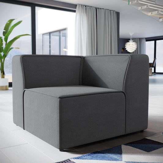 Coalesse Fabric Corner Chair | Modular Sectional Component, Gray