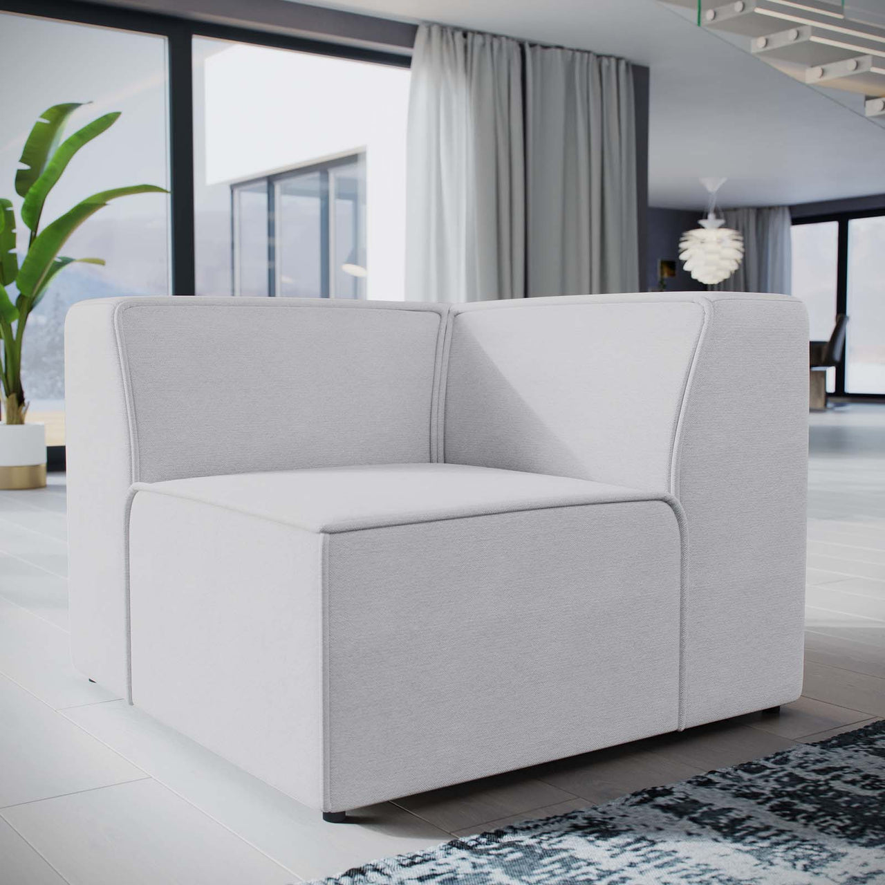 Coalesse Corner Chair | Modular Sectional Component, White