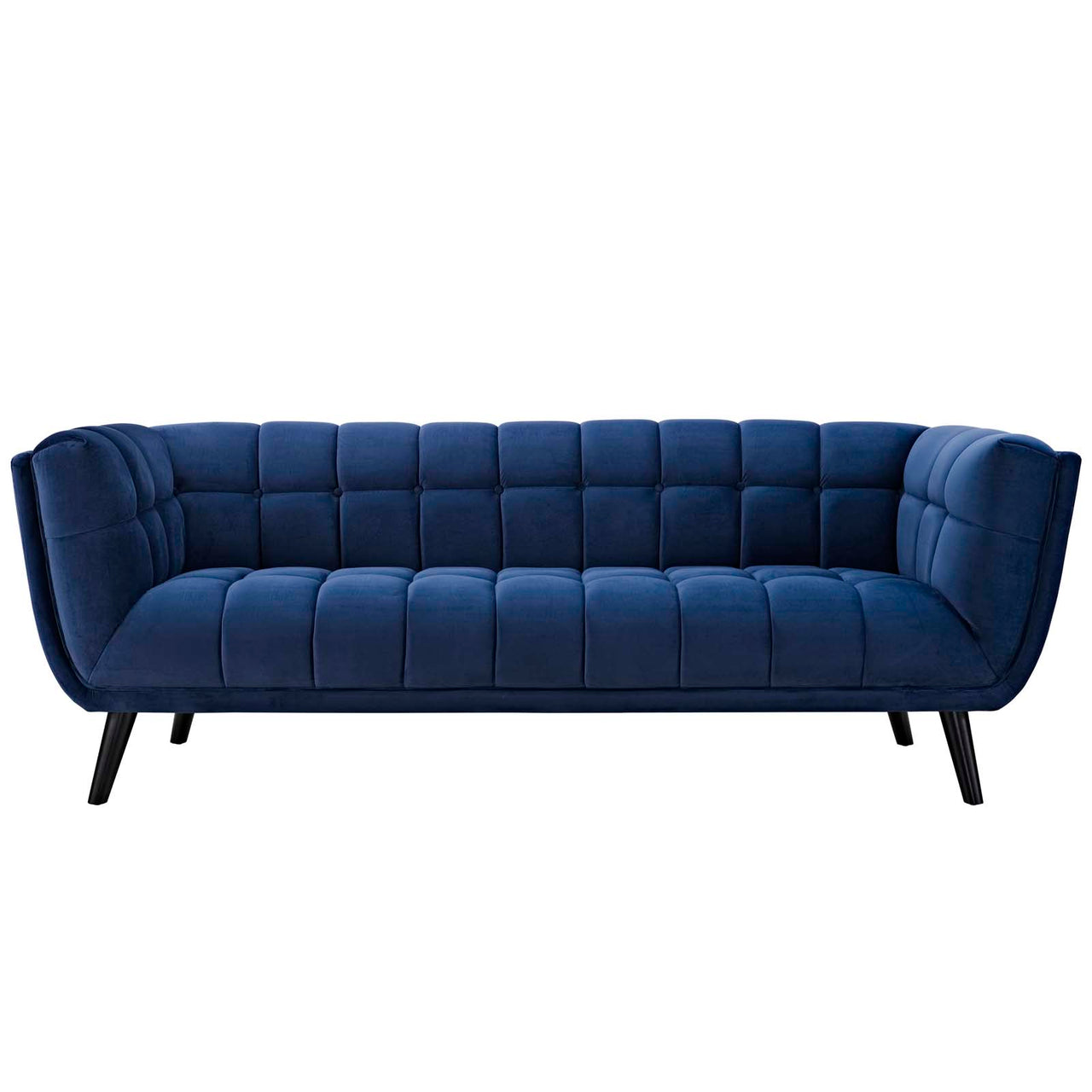Caress Velvet Sofa, Navy