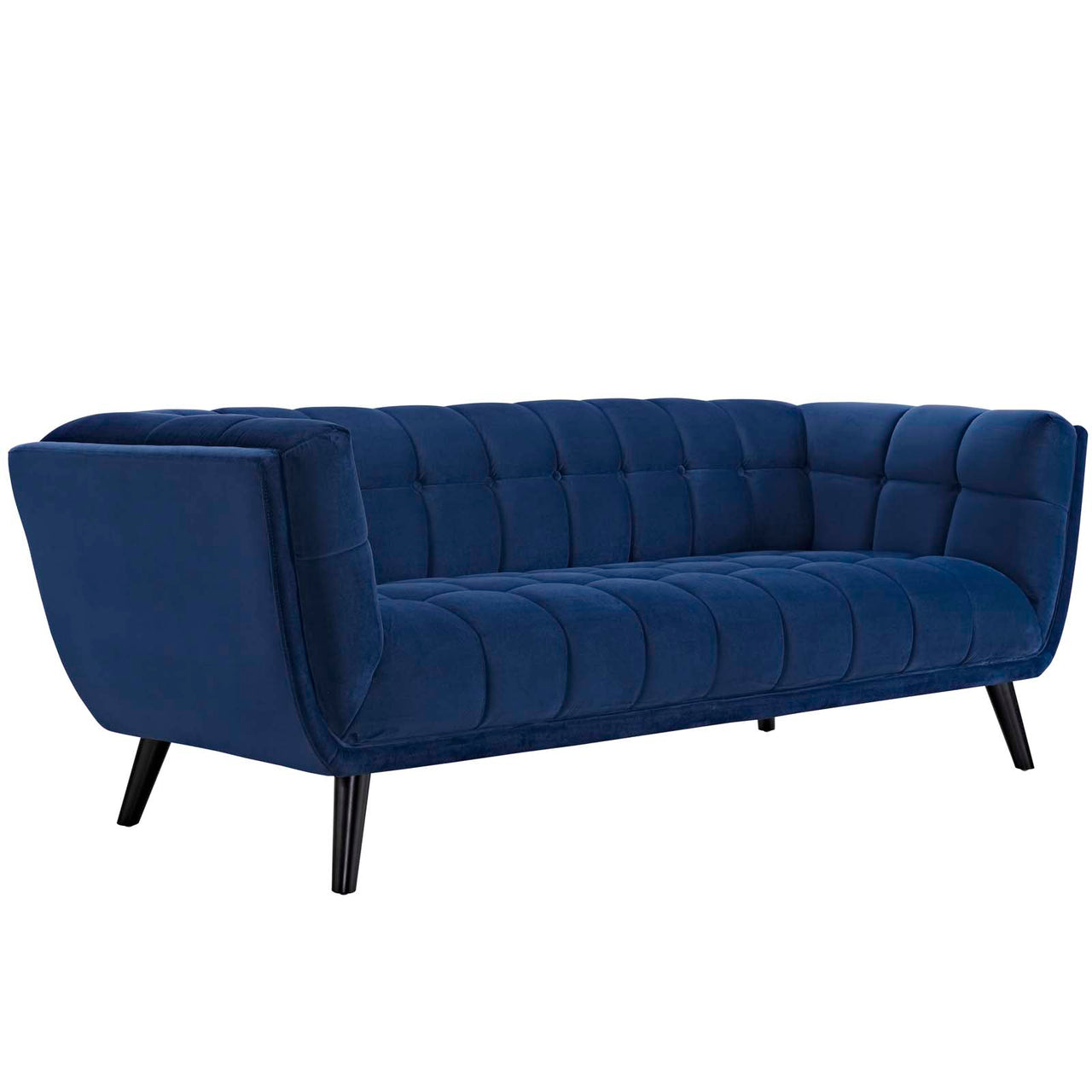 Caress Velvet Sofa, Navy