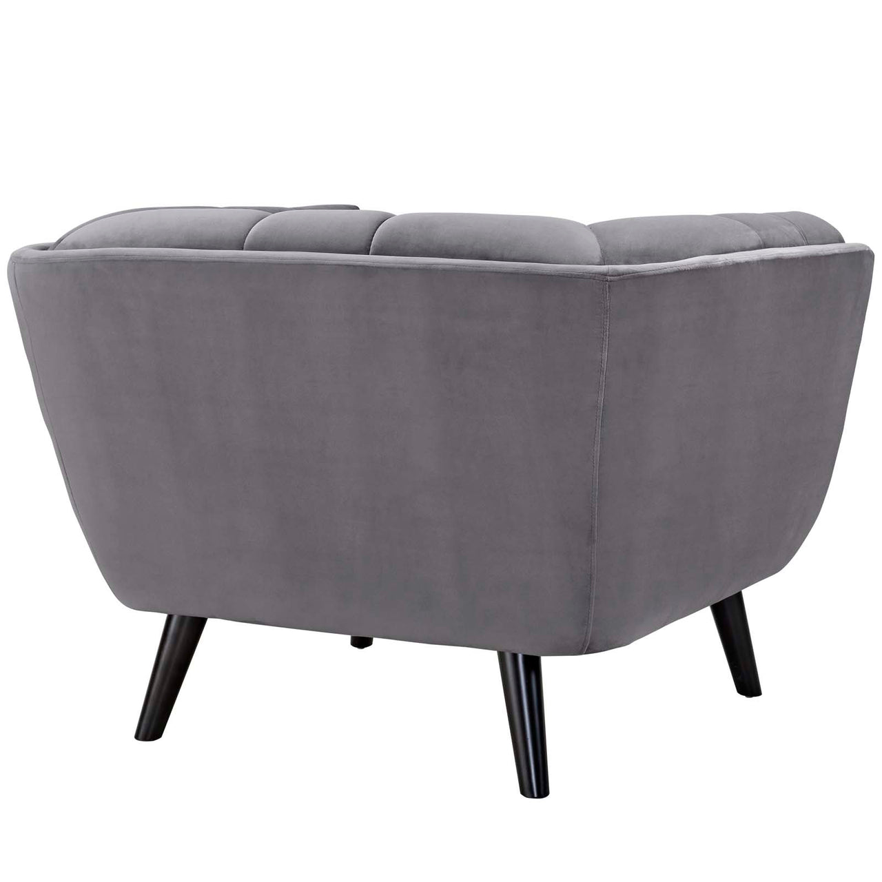 Caress Velvet Armchair, Gray