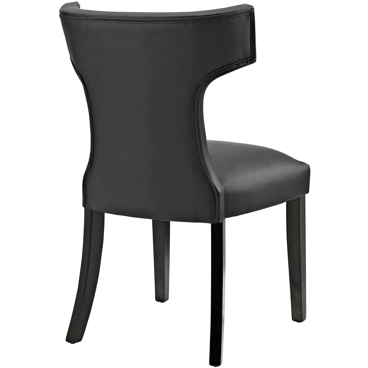 Vela Eco-Leather Dining Chair Set of 2, Black