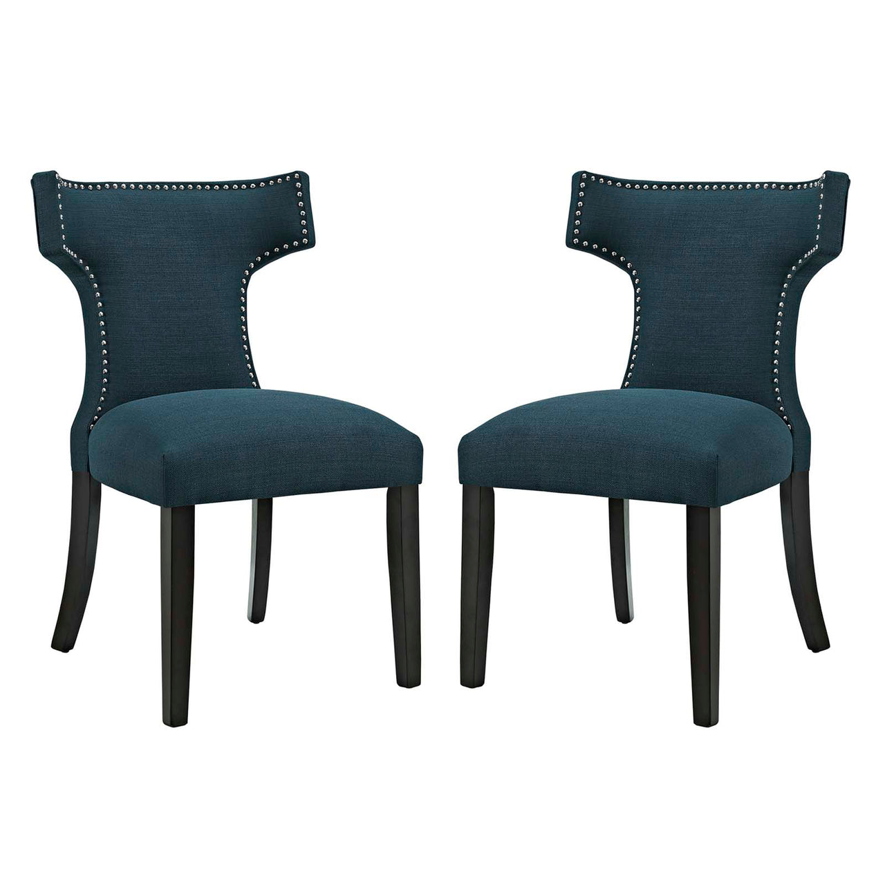 Vela Fabric Dining Chair Set of 2, Azure