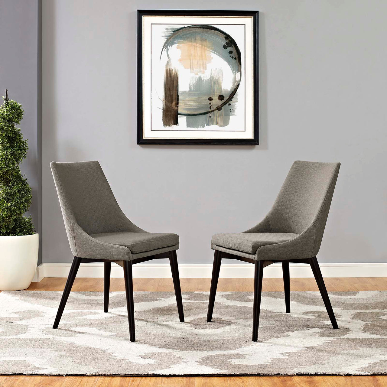 Viremont Woven Dining Chair Set of 2, Granite