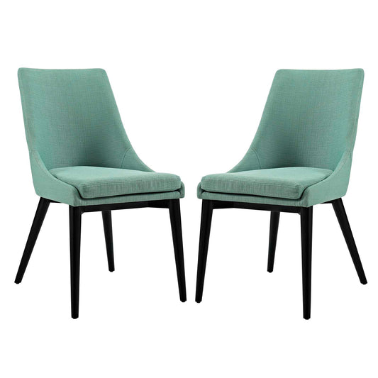 Viremont Woven Dining Chair Set of 2, Aqua Green
