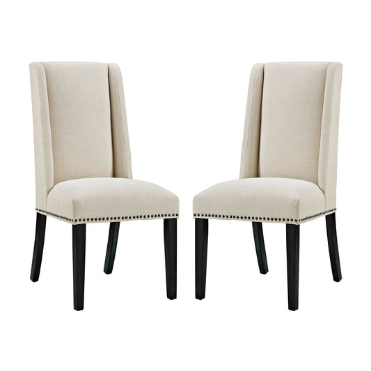 Bellare Fabric Dining Chair Set of 2, Beige