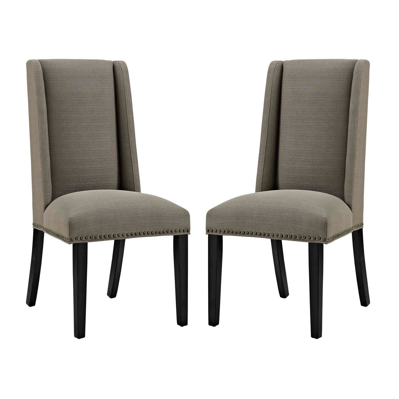 Bellare Fabric Dining Chair Set of 2, Granite