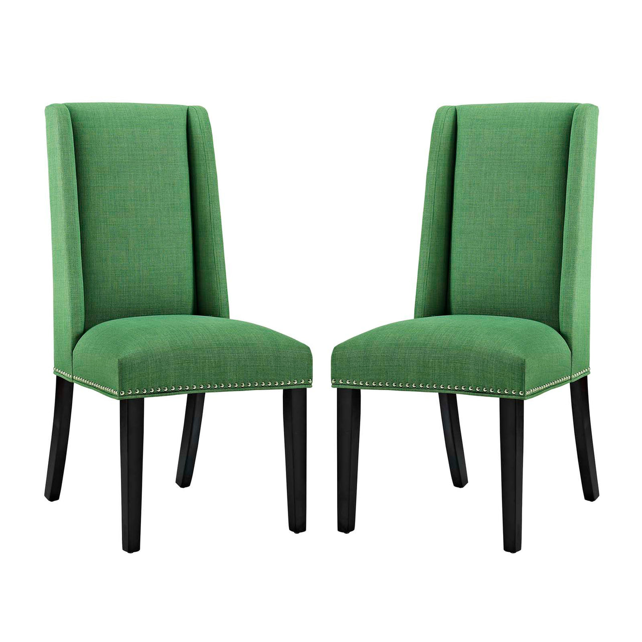 Bellare Fabric Dining Chair Set of 2, Green