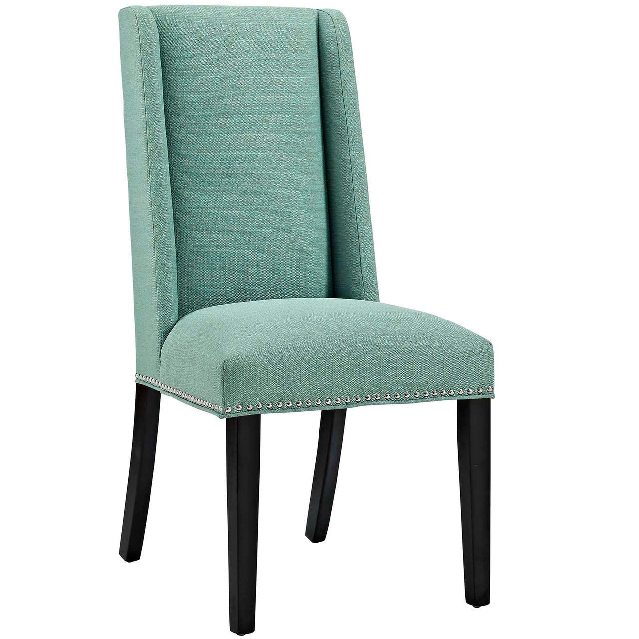 Bellare Fabric Dining Chair Set of 2, Aqua Green