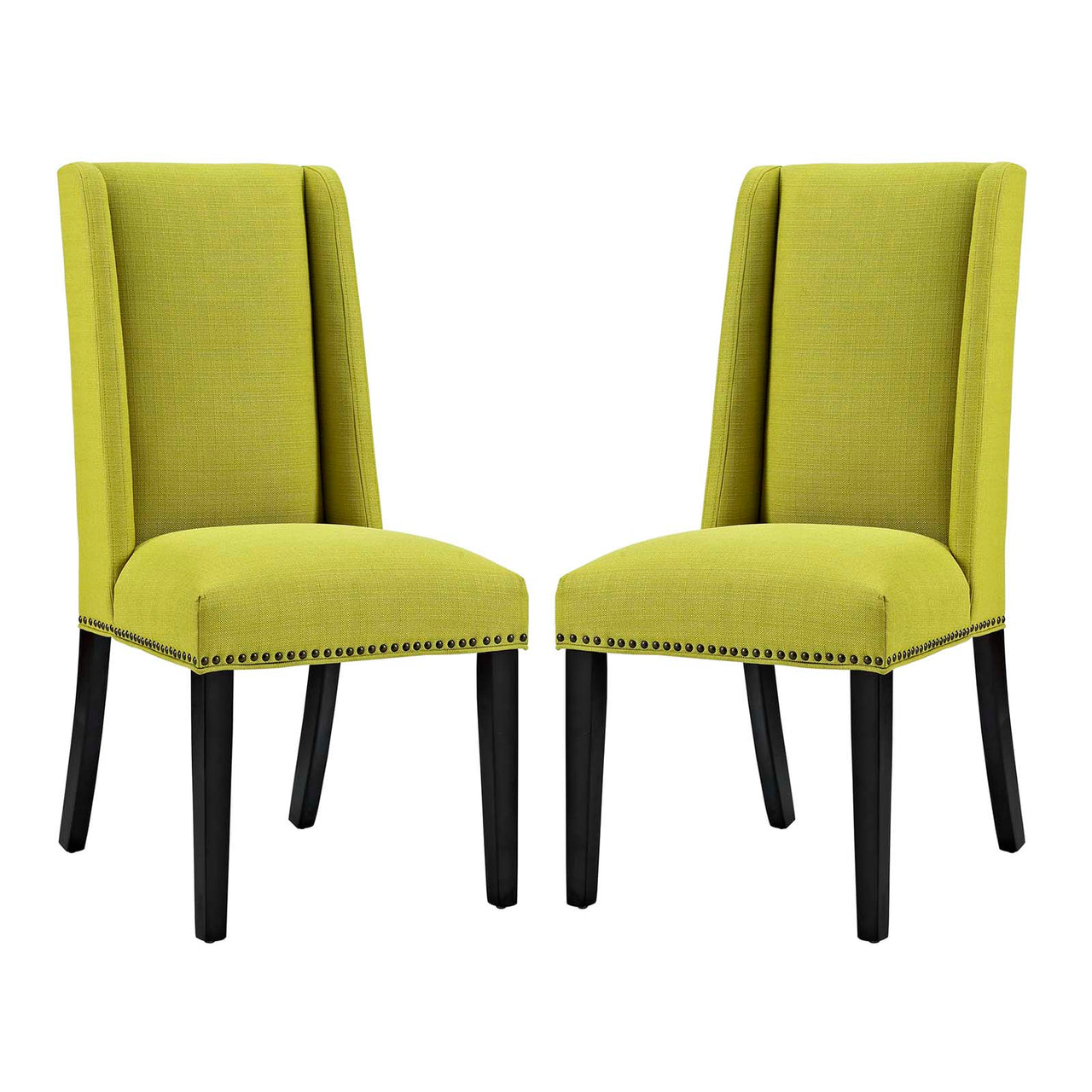 Bellare Fabric Dining Chair Set of 2, Chartreuse