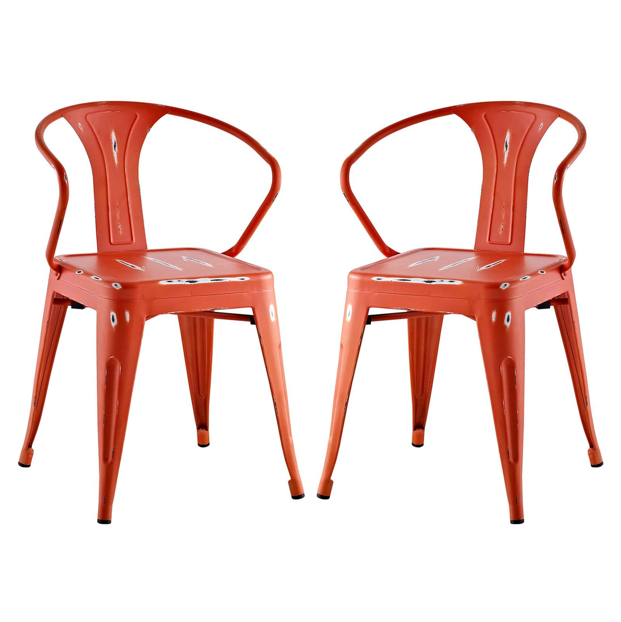 Vintage Flair Dining Chair Set of 2, Red