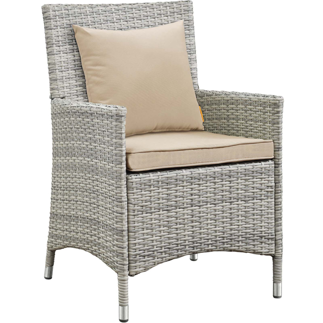 Briallen 4-Piece Alfresco Conversation Set w/ Pillows, Light Gray & Beige