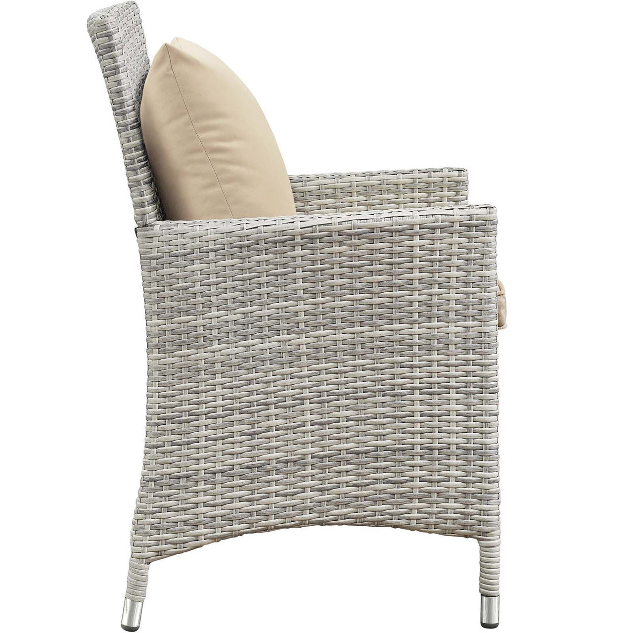 Briallen 4-Piece Alfresco Conversation Set w/ Pillows, Light Gray & Beige