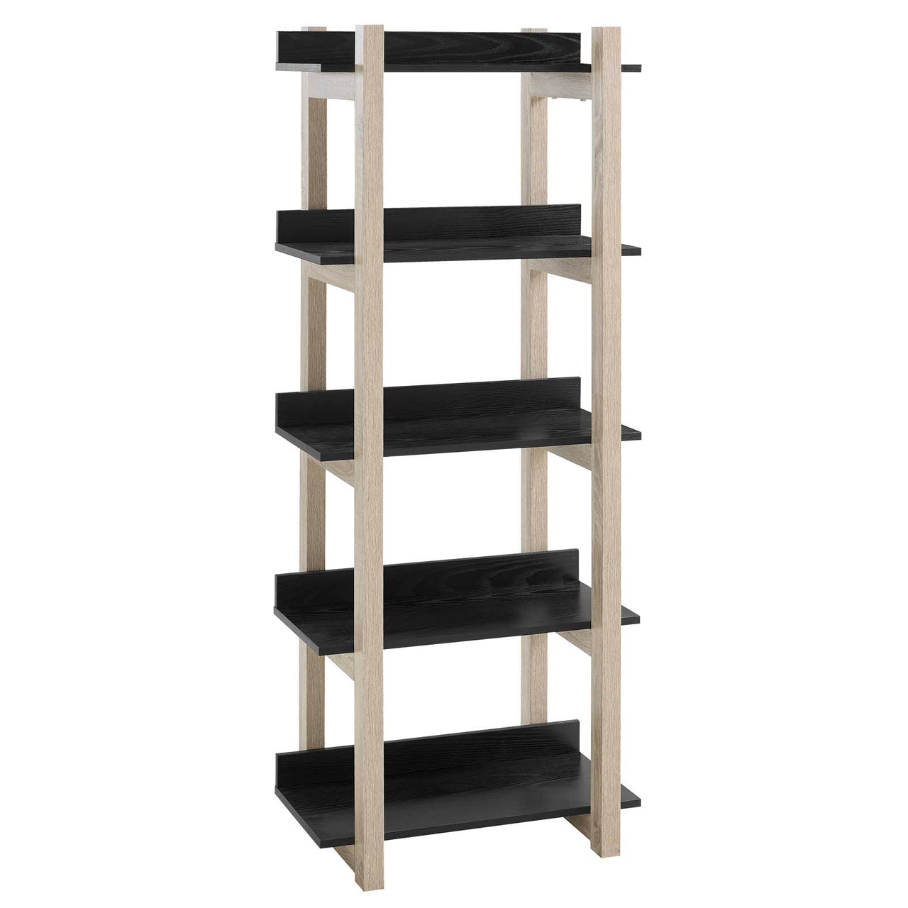 Avenith Bookcase, Natural Wood & Black