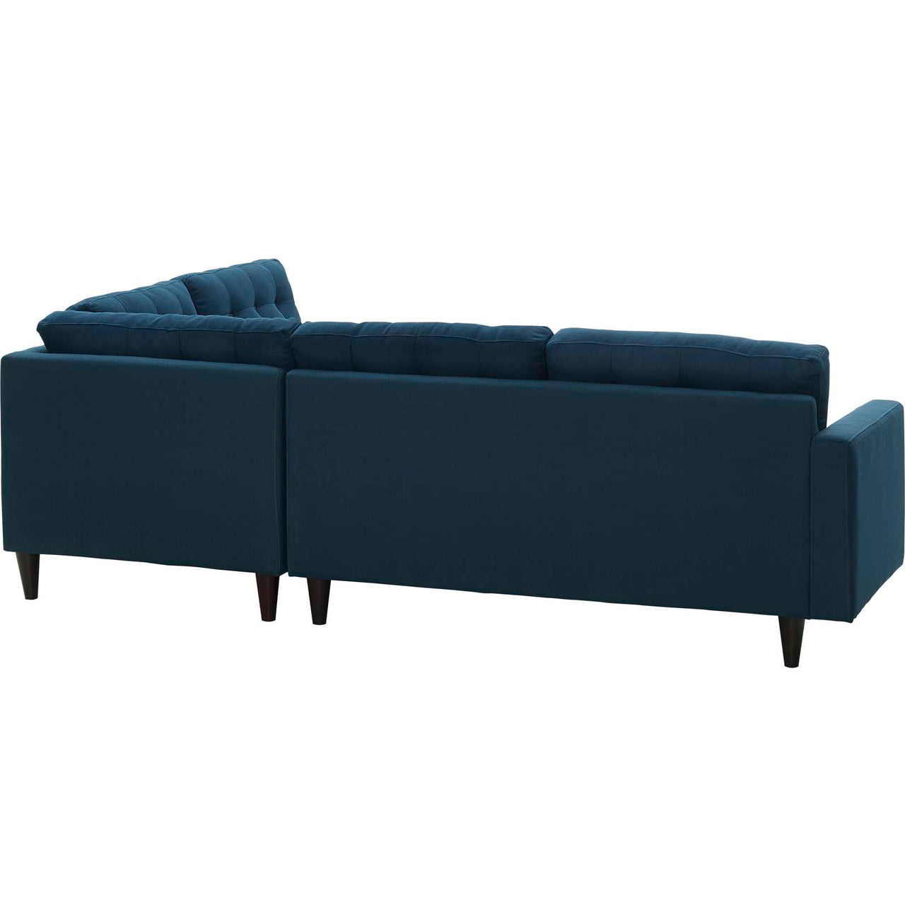 Dynasty 2-Piece Fabric Right Facing Bumper Sectional, Azure