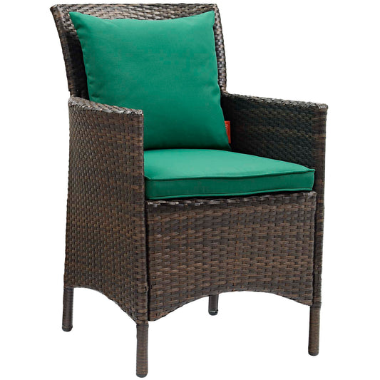 Condura Alfresco Woven Dining Armchair, Brown & Green
