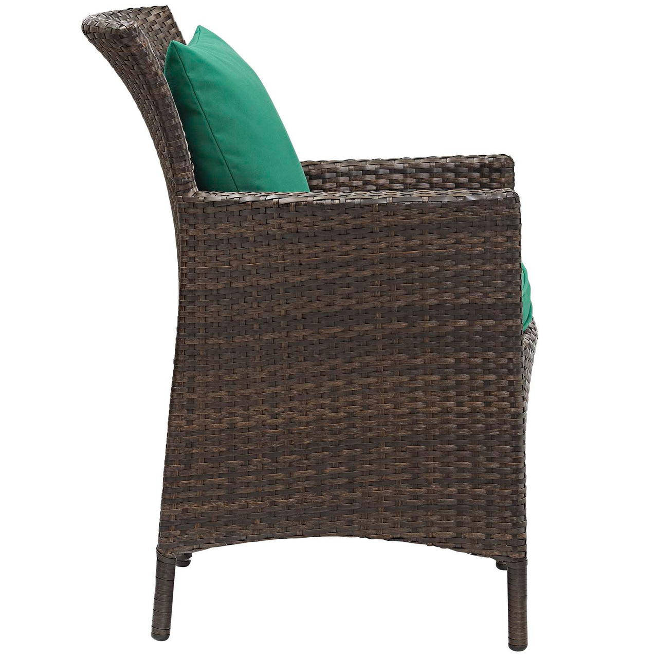 Condura Alfresco Woven Dining Armchair, Brown & Green