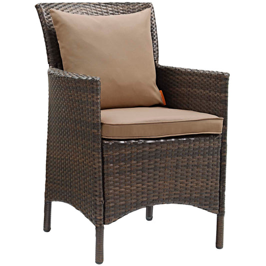Condura Alfresco Woven Dining Armchair, Brown & Mocha